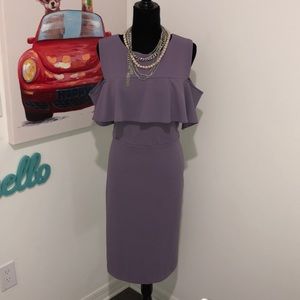 NY&C sz 12 Dusty lilac cold shoulder sheath dress